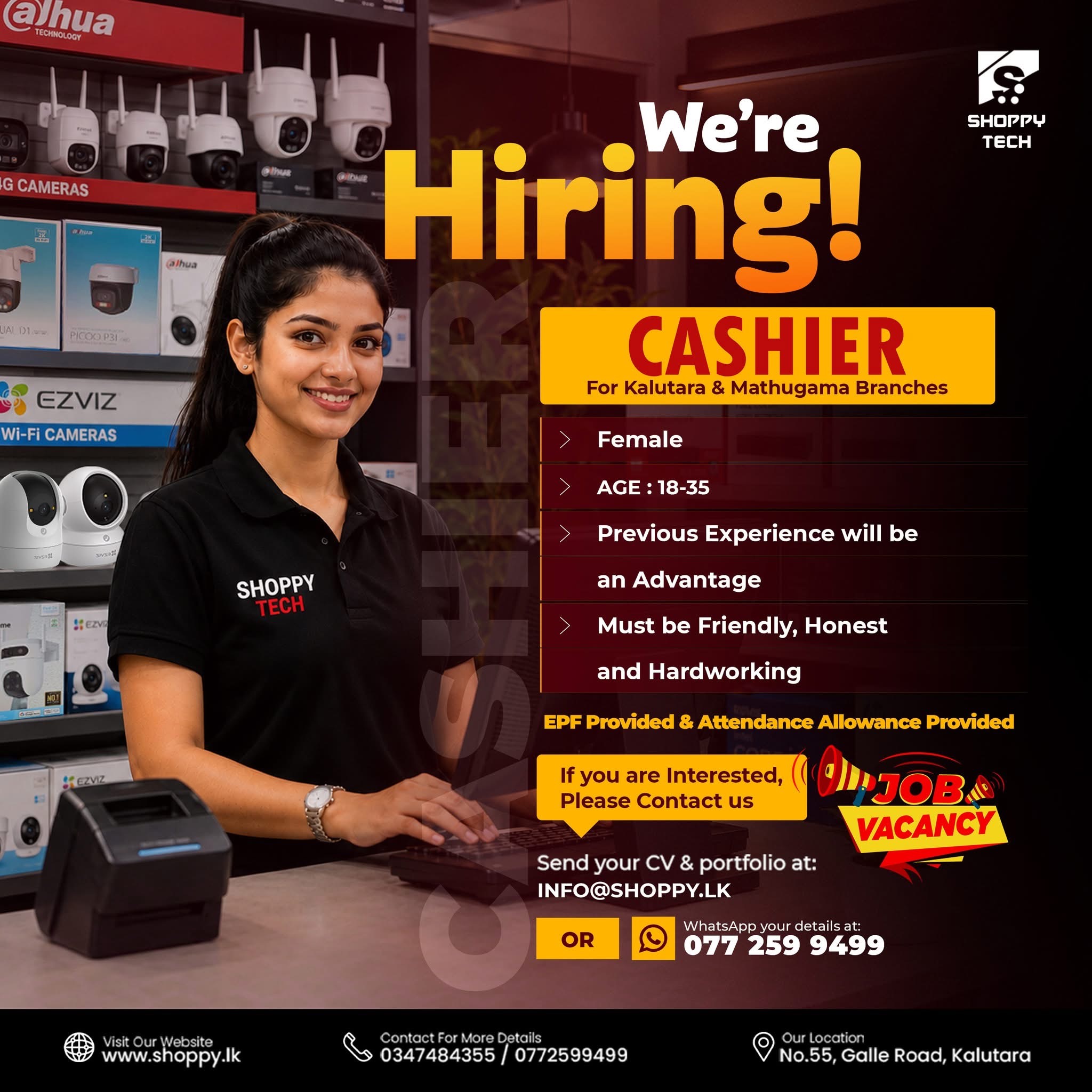 Cashier at Shoppy Tech Solutions (pvt) Ltd